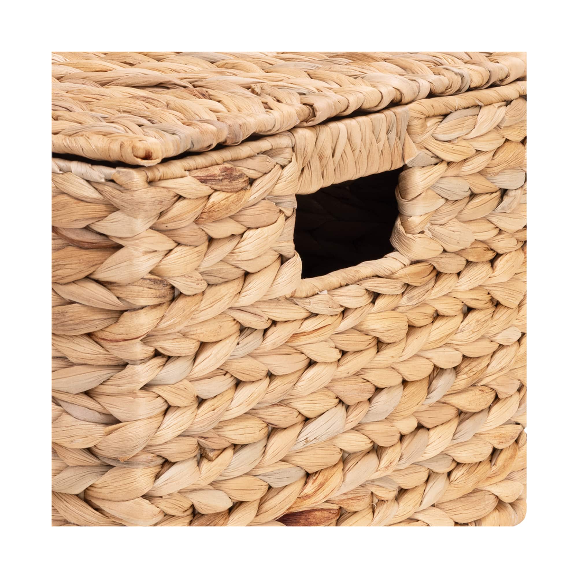Seville Classics Large Water Hyacinth Bin with Lid